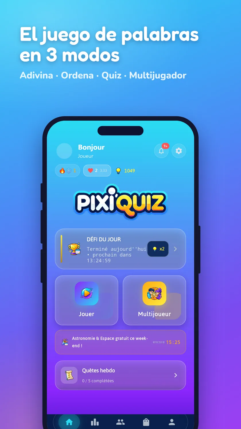 Captura de pantalla de PixiQuiz